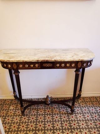Mesa consola antigua mármol