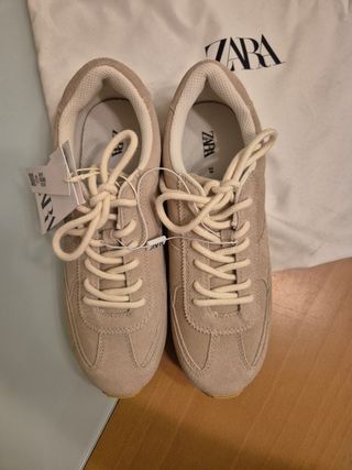 Zapatillas Zara beige mujer