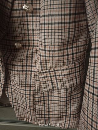 Blazer doppiopetto beige-marrone