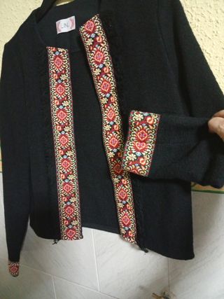 Chaquetas mujer: cuadros tono marrón y negra