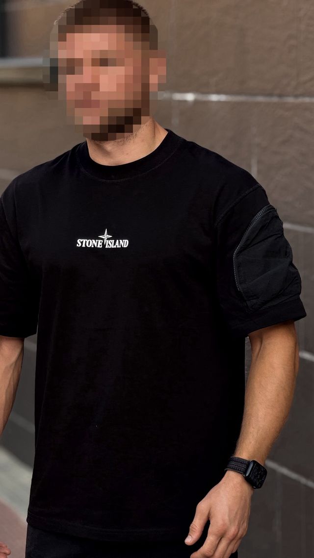 “UNICO” Camiseta de Stone Island negra Talla - M