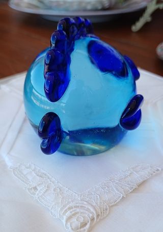 Pesce Murano vetro blu