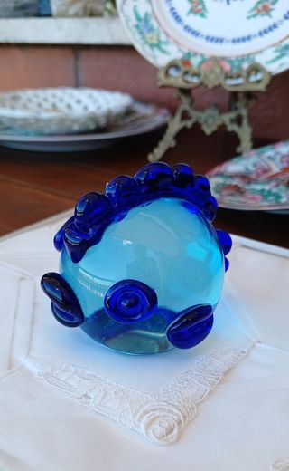 Pesce Murano vetro blu
