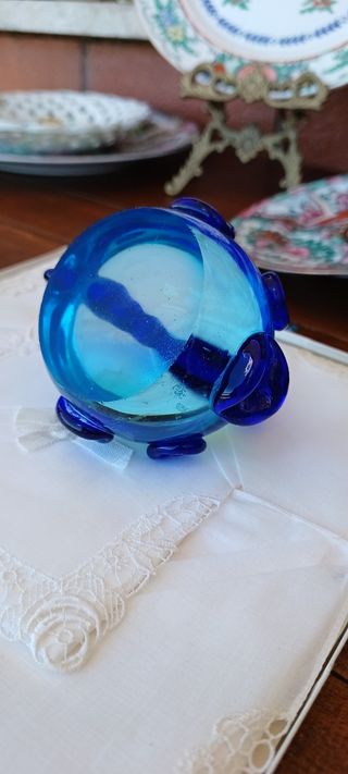 Pesce Murano vetro blu