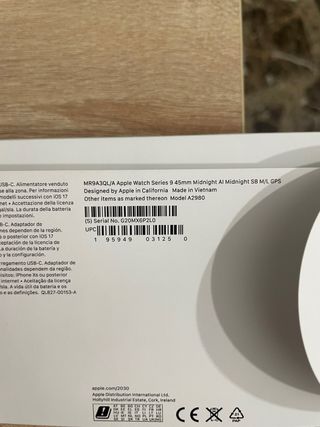 Apple Watch Serie 9 45mm - Negro