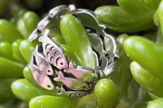 Anillo peces plata Ajustable