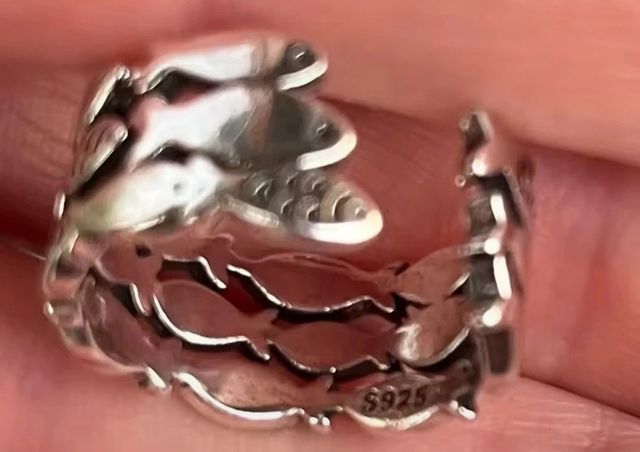 Anillo peces plata Ajustable