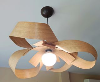 Lámpara artesanal madera 75cm Diám.