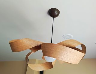Lámpara artesanal madera 75cm Diám.