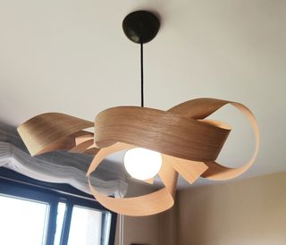 Lámpara artesanal madera 75cm Diám.