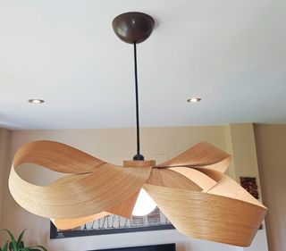 Lámpara artesanal madera 75cm Diám.