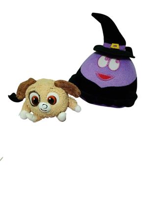 Peluches Halloween: Perro y Bruja