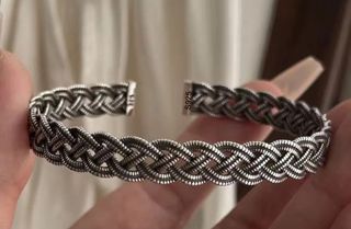 Pulsera trenzada plata