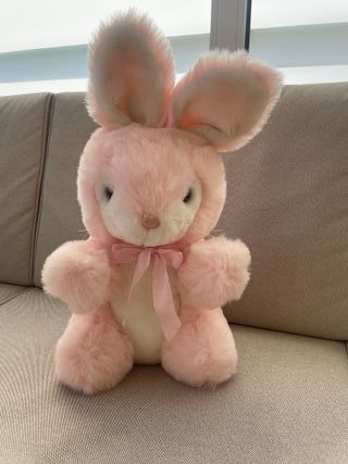 Peluche Coelho Rosa - Anos 90