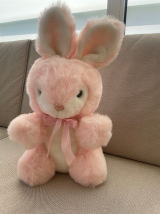 Peluche Coelho Rosa - Anos 90