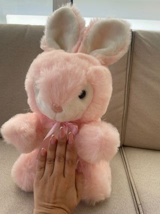 Peluche Coelho Rosa - Anos 90