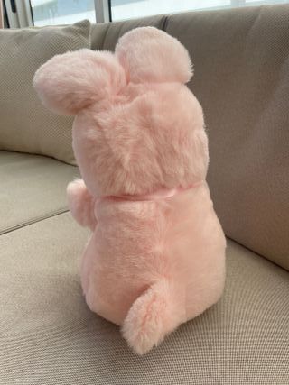 Peluche Coelho Rosa - Anos 90