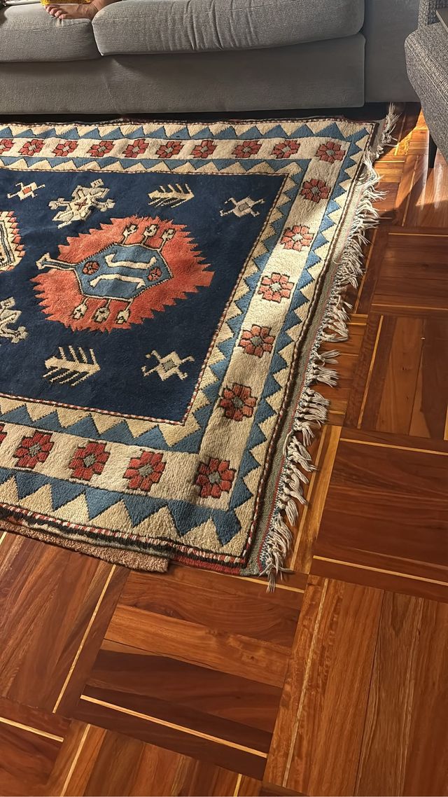 Alfombra lana 2,70x1,60 - azul, roja