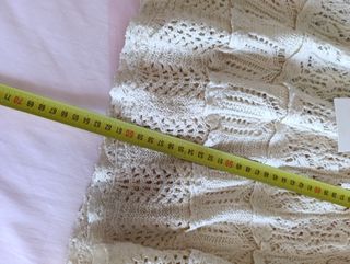 Top Zara crochet talla XS beige