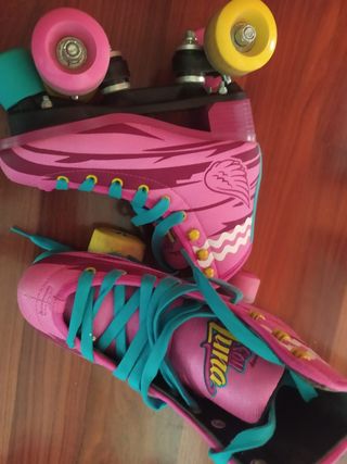 Patines infantiles rosa fucsia