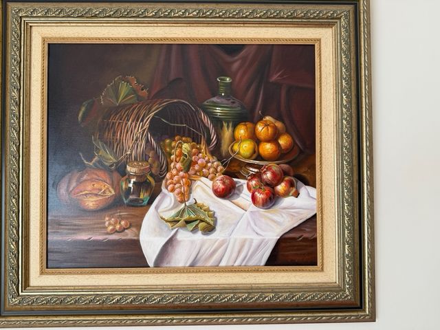 Still Life Fruit Quadro - Olio