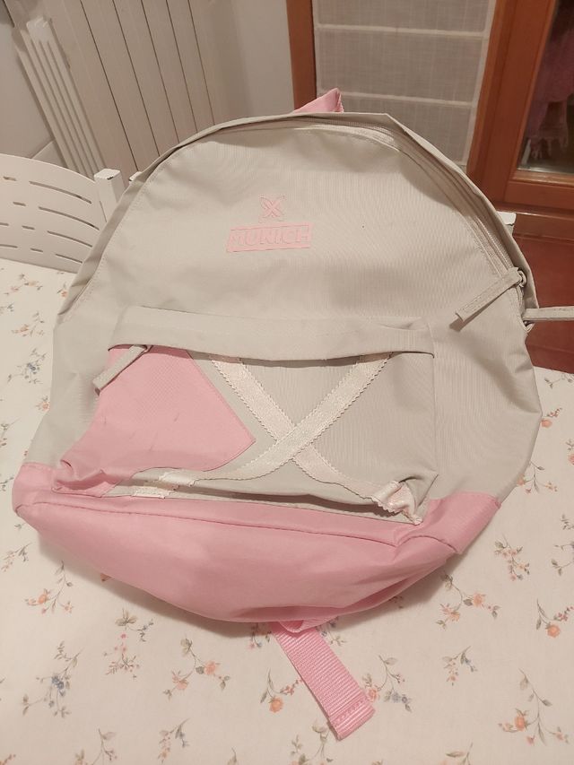 Mochila Munich niña beige-rosa