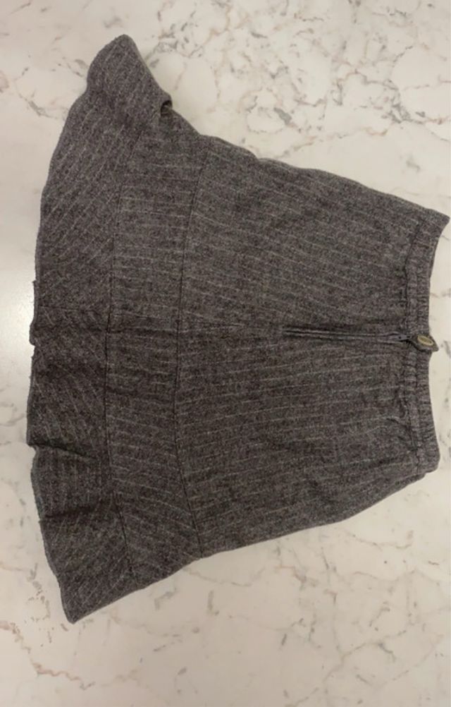 Gonna grigia a righe bimba 6-7 anni