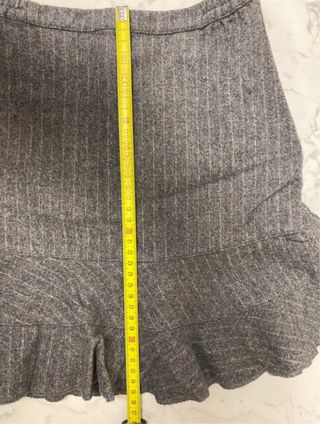 Gonna grigia a righe bimba 6-7 anni