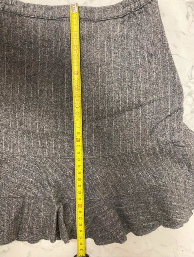 Gonna grigia a righe bimba 6-7 anni