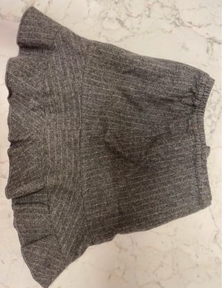 Gonna grigia a righe bimba 6-7 anni