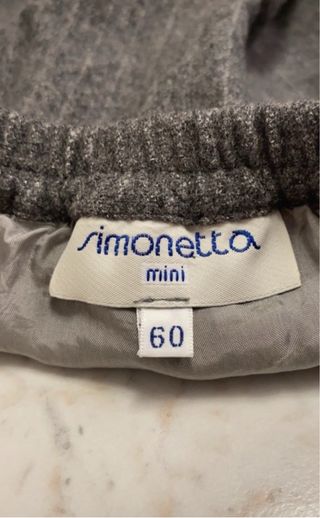 Gonna grigia a righe bimba 6-7 anni