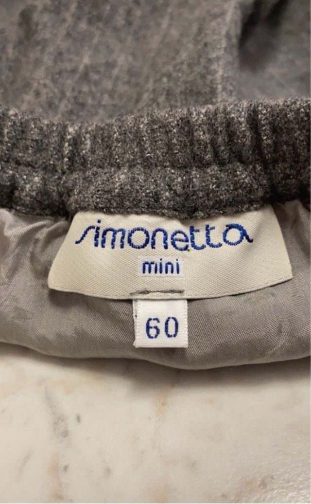 Gonna grigia a righe bimba 6-7 anni