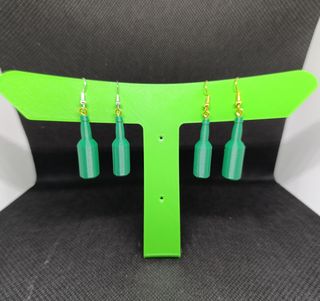 Pendientes botella sidra - dorados o plateados .