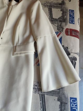 Blazer blanca larga - Abrigo ligero Zara