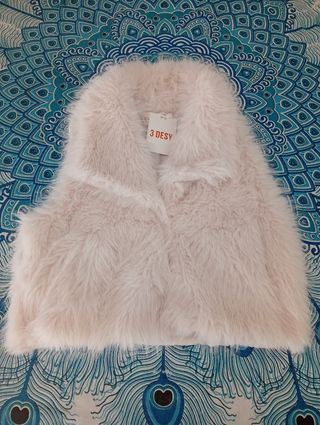 Gilet pelliccia beige 3 Desy
