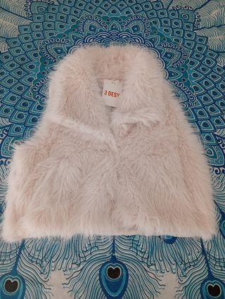 Gilet pelliccia beige 3 Desy