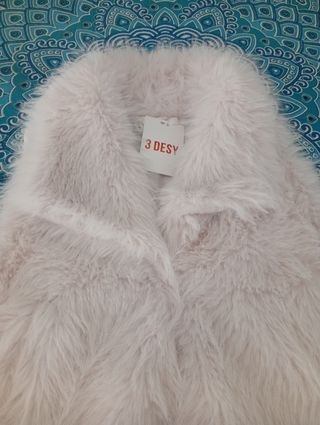 Gilet pelliccia beige 3 Desy