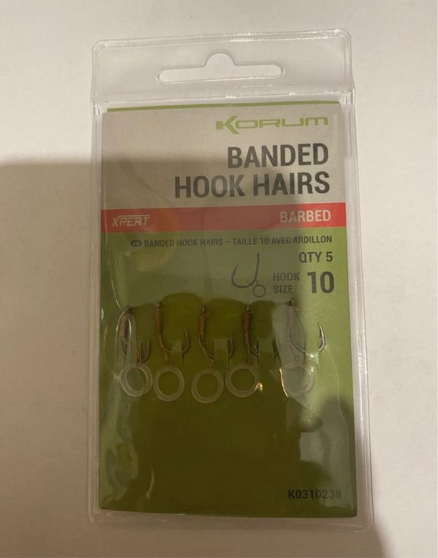 Banded Hook Hairs- Korum - size 10 o 14