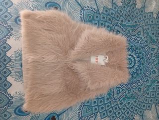 Gilet ecopelliccia beige 3 Desy