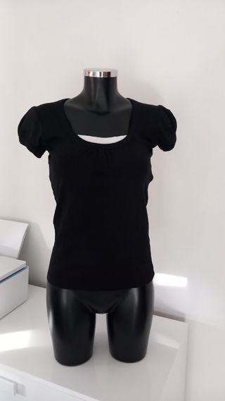 Maglia mezze maniche da donna Piazza Italia nero