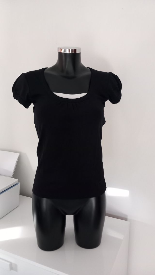 Maglia mezze maniche da donna Piazza Italia nero