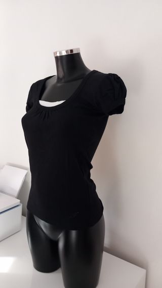 Maglia mezze maniche da donna Piazza Italia nero