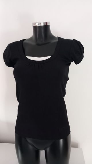 Maglia mezze maniche da donna Piazza Italia nero