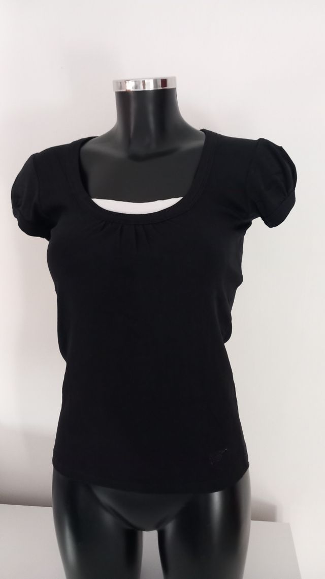 Maglia mezze maniche da donna Piazza Italia nero