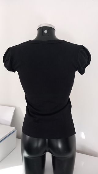 Maglia mezze maniche da donna Piazza Italia nero