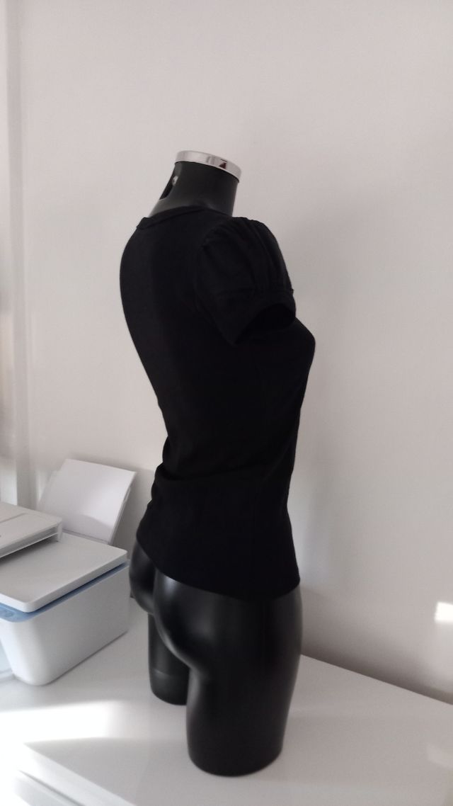 Maglia mezze maniche da donna Piazza Italia nero