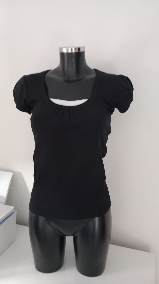 Maglia mezze maniche da donna Piazza Italia nero