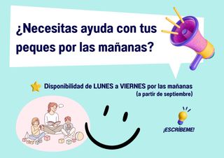 NIÑERA POR LAS MAÑANAS