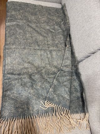 Bufanda lana-mohair beige/gris
