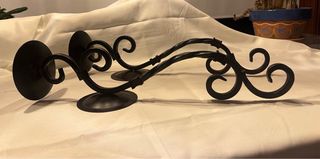 2 candelabros pared - forja metal